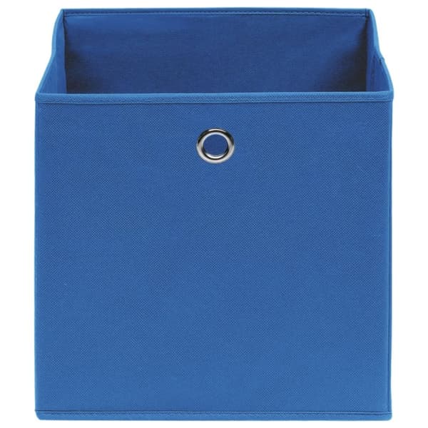 vidaXL Oppbevaringsbokser 10 stk blå 32x32x32 cm stoff