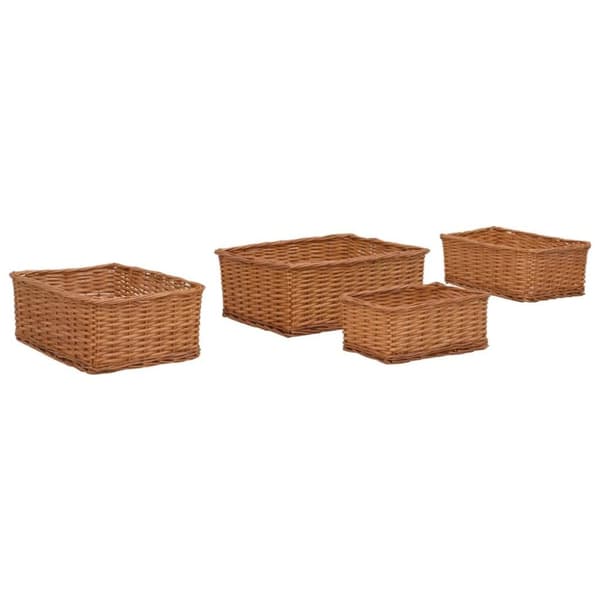 vidaXL Korgar 4 st brun pil