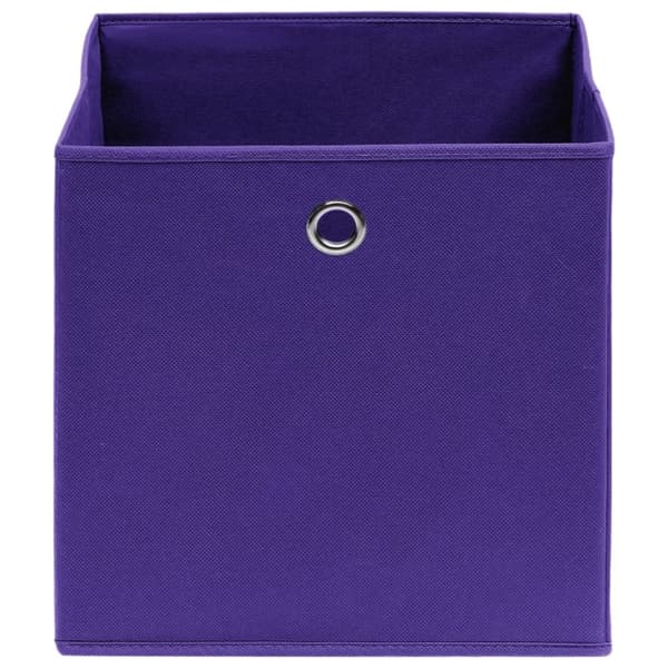 vidaXL Oppbevaringsbokser 10 stk lilla 32x32x32 cm stoff