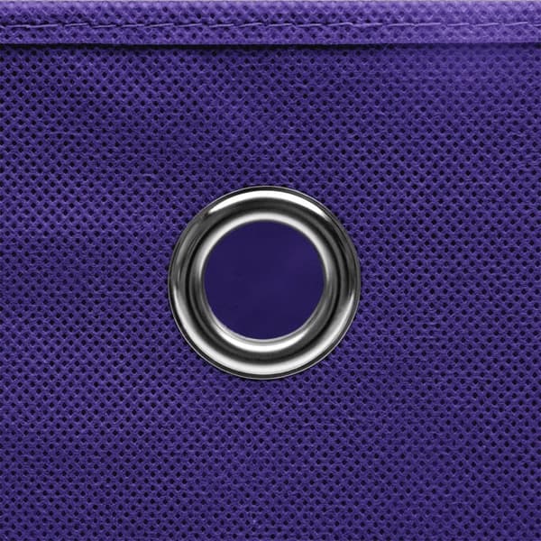 vidaXL Oppbevaringsbokser 10 stk lilla 32x32x32 cm stoff