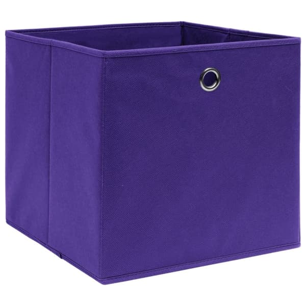 vidaXL Oppbevaringsbokser 10 stk lilla 32x32x32 cm stoff