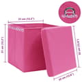 Miniatyrbillede 6 af 6: vidaXL opbevaringskasser med låg 10 stk. 32x32x32 stof pink