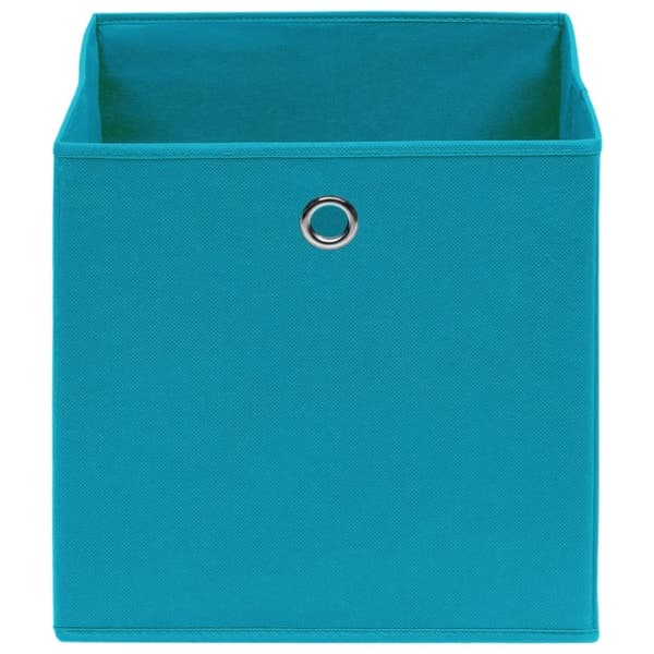 vidaXL Förvaringslådor 10 st babyblå 32x32x32 cm tyg