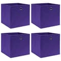 Miniatyrbilde 1 av 5: vidaXL Oppbevaringsbokser 4 stk lilla 32x32x32 cm stoff