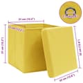 Miniatyrbilde 6 av 6: vidaXL Oppbevaringsbokser med lokk 10 stk gul 32x32x32 cm stoff