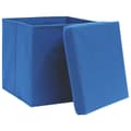 Miniatyrbilde 4 av 6: vidaXL Oppbevaringsbokser med lokk 4 stk blå 32x32x32 cm stoff