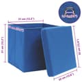 Miniatyrbilde 6 av 6: vidaXL Oppbevaringsbokser med lokk 4 stk blå 32x32x32 cm stoff