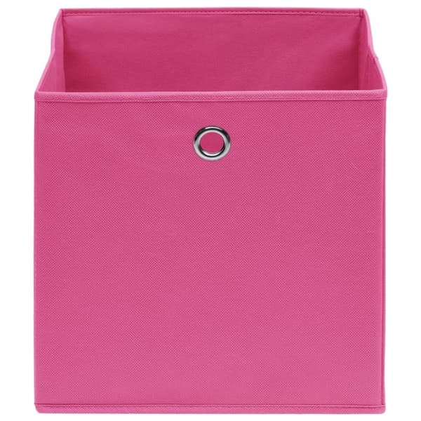 vidaXL Förvaringslådor 10 st rosa 32x32x32 cm tyg