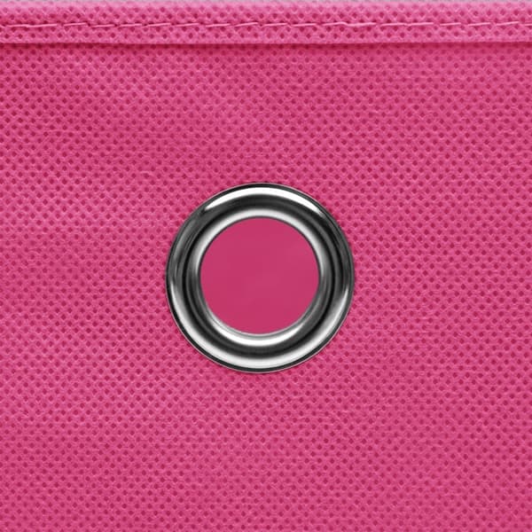 vidaXL Förvaringslådor 10 st rosa 32x32x32 cm tyg