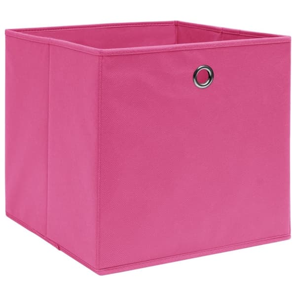 vidaXL Förvaringslådor 10 st rosa 32x32x32 cm tyg
