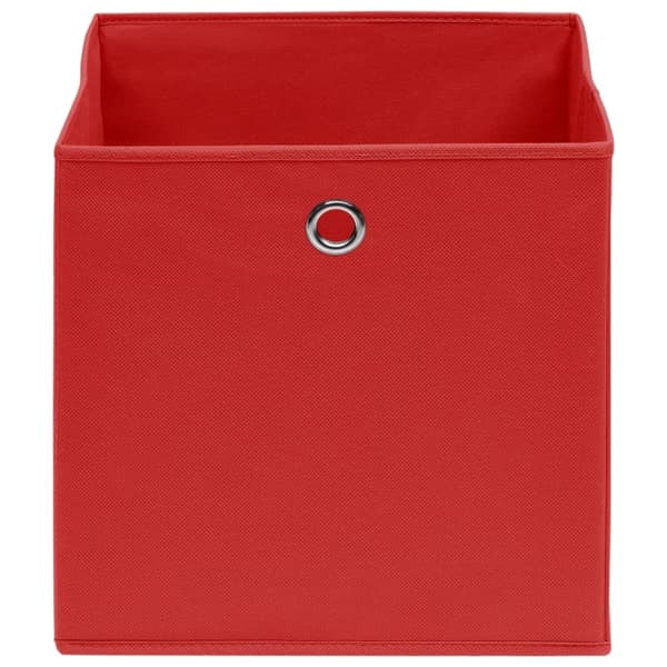 vidaXL opbevaringskasser 4 stk. 32x32x32 stof rød
