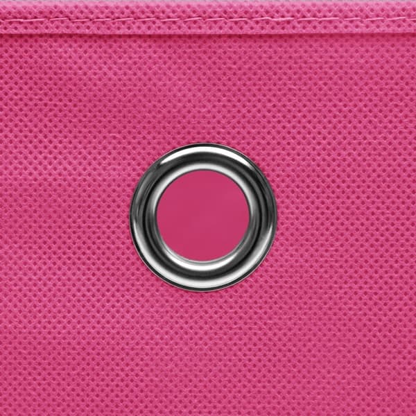 vidaXL Oppbevaringsbokser med lokk 4 stk rosa 32x32x32 cm stoff