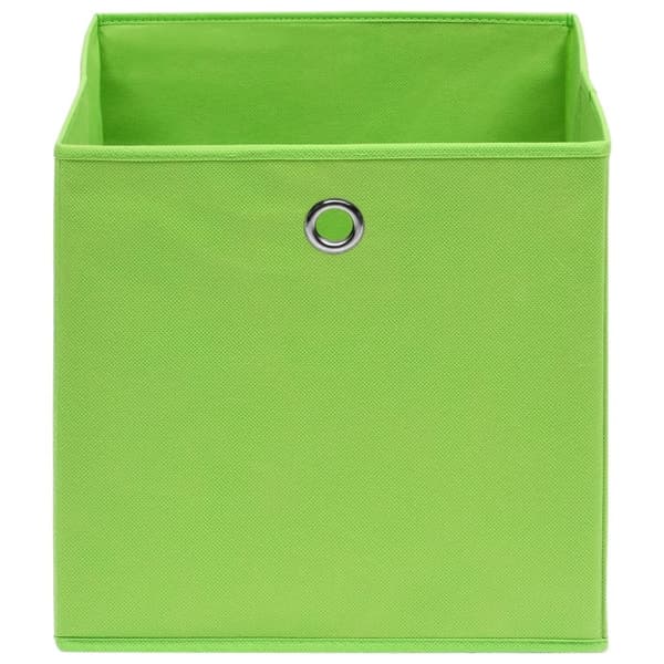 vidaXL Oppbevaringsbokser 10 stk grønn 32x32x32 cm stoff