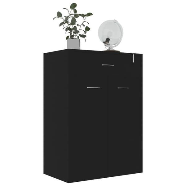 vidaXL Skoskap svart 60x35x84 cm konstruert tre