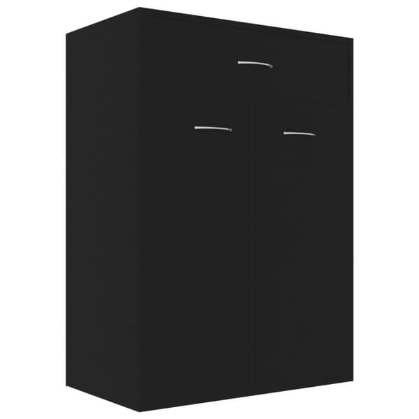 vidaXL Skoskap svart 60x35x84 cm konstruert tre