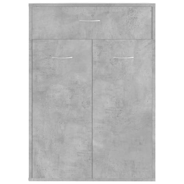 vidaXL Skoskåp betonggrå 60x35x84 cm konstruerat trä