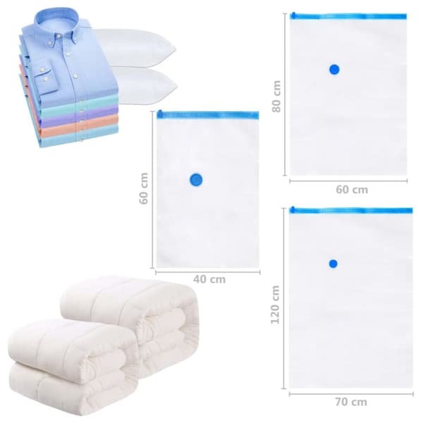 vidaXL vakuumposer til opbevaring af tøj 120x70 cm 10 stk.