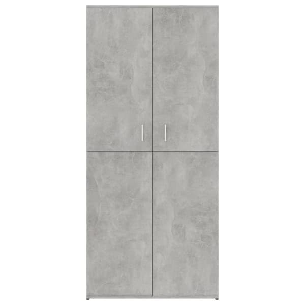 vidaXL Skoskåp betonggrå 80x39x178 cm konstruerat trä