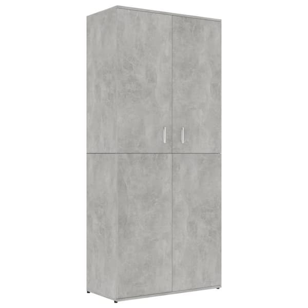 vidaXL Skoskap betonggrå 80x39x178 cm konstruert tre