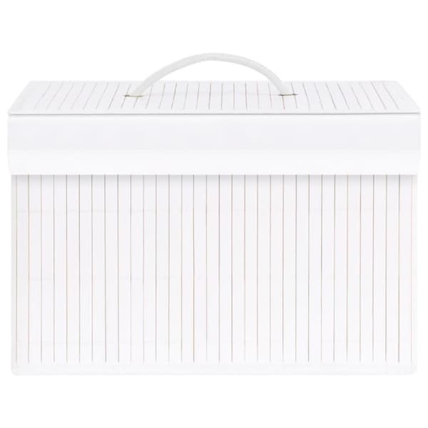 vidaXL Förvaringslådor bambu 4 st vit