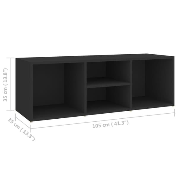 vidaXL skobænk 105x35x35 cm spånplade sort