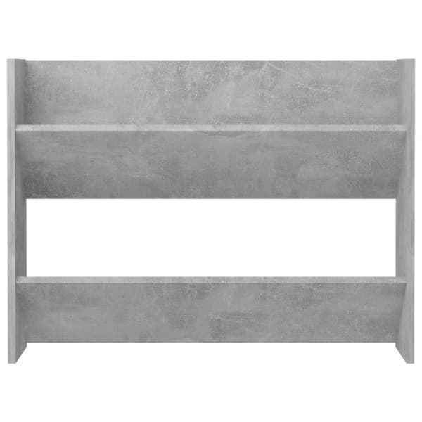 vidaXL væghængte skoskabe 2 stk. 80x18x60 cm spånplade betongrå