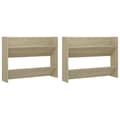 Miniatyrbilde 2 av 8: vidaXL Veggskoskap 2 stk sonoma eik 80x18x60 cm sponplater