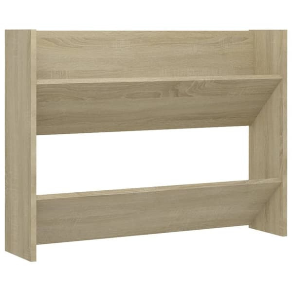 vidaXL væghængte skoskabe 2 stk. 80x18x60 cm spånplade sonoma-eg
