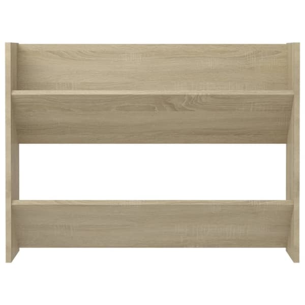 vidaXL væghængte skoskabe 2 stk. 80x18x60 cm spånplade sonoma-eg