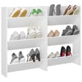 Miniatyrbilde 3 av 8: vidaXL Veggskoskap 2 stk hvit 60x18x90 cm sponplater