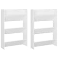 Miniatyrbilde 2 av 8: vidaXL Veggskoskap 2 stk hvit 60x18x90 cm sponplater