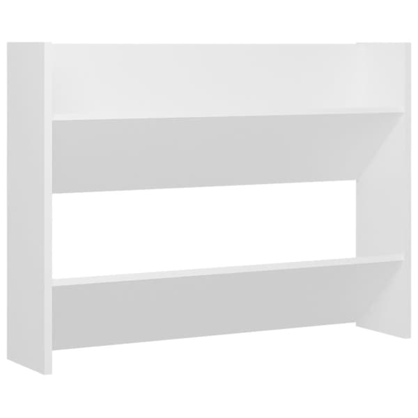 vidaXL Veggskoskap 2 stk 80x18x60 cm hvit sponplate