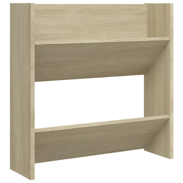 vidaXL Veggskoskap 2 stk sonoma eik 60x18x60 cm sponplater
