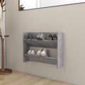 Pikkukuva 6 / 6: vidaXL Seinäkenkäkaappi betoninharmaa 80x18x60 cm lastulevy