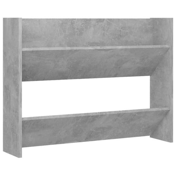 vidaXL Seinäkenkäkaappi betoninharmaa 80x18x60 cm lastulevy