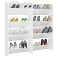 Miniatyrbilde 4 av 8: vidaXL Veggskoskap 4 stk hvit 60x18x60 cm sponplater