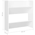 Miniatyrbilde 8 av 8: vidaXL Veggskoskap 4 stk hvit 60x18x60 cm sponplater