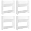 Miniatyrbilde 2 av 8: vidaXL Veggskoskap 4 stk hvit 60x18x60 cm sponplater