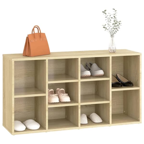 vidaXL skoreol 103x30x54,5 cm spånplade sonoma-eg