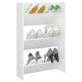 Miniatyrbilde 3 av 6: vidaXL Veggskoskap hvit 60x18x90 cm sponplater