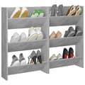 Miniatyrbilde 3 av 8: vidaXL Veggskoskap 2 stk betonggrå 60x18x90 cm sponplater