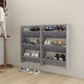 Miniatyrbilde 1 av 8: vidaXL Veggskoskap 2 stk betonggrå 60x18x90 cm sponplater