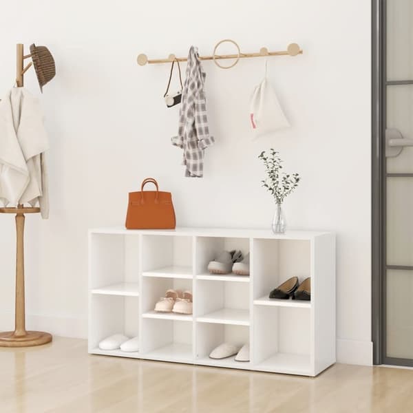 vidaXL skoreol 103x30x54,5 cm spånplade hvid