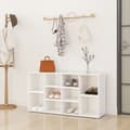 Miniatyrbilde 7 av 7: vidaXL Skobenk hvit 103x30x54,5 cm sponplater