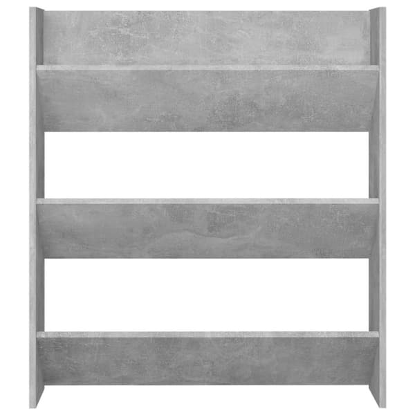 vidaXL Veggskoskap betonggrå 80x18x90 cm sponplater