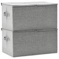 Pikkukuva 4 / 11: vidaXL Säilytyslaatikot 2 kpl kangas 50x30x25 cm harmaa