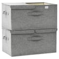 Pikkukuva 6 / 11: vidaXL Säilytyslaatikot 2 kpl kangas 50x30x25 cm harmaa