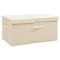 Miniatyrbillede 5 af 9: vidaXL opbevaringskasser 2 stk. 50x30x25 cm stof cremefarvet