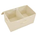 Miniatyrbillede 6 af 9: vidaXL opbevaringskasser 2 stk. 50x30x25 cm stof cremefarvet