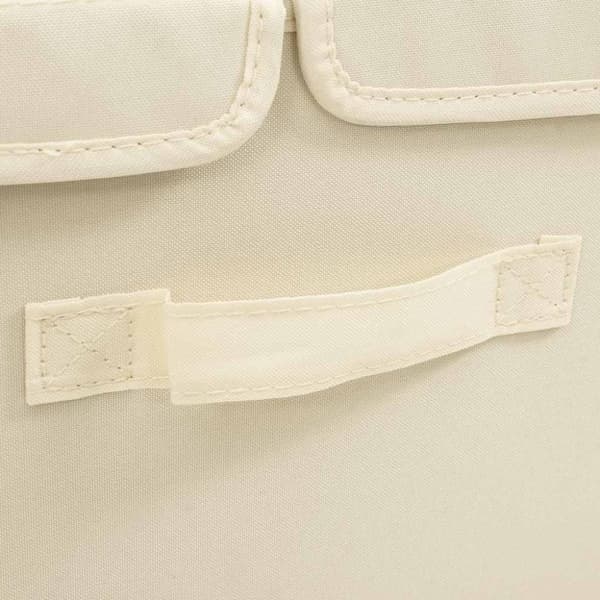 vidaXL opbevaringskasser 2 stk. 50x30x25 cm stof cremefarvet